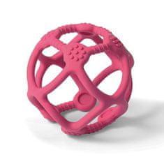BabyOno Kousátko silikonové Ortho míček růžový 0m+