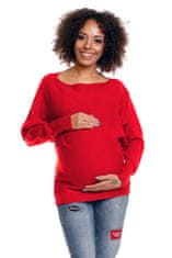 PeeKaBoo Dámský těhotenský svetr Barcs červená Univerzální