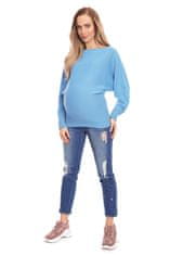 PeeKaBoo Dámský těhotenský svetr Barcs jeansová Univerzální