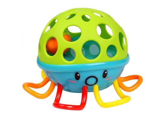 sarcia.eu Vzdělávací hračka chobotnice měkké gumové chrastítko 3m+ BamBam