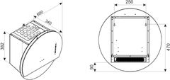 Ciarko Design Odsavač šikmý komínový Eclipse Black Inox (CDP6001CC) + 4 roky záruka po registraci
