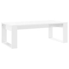 Greatstore Konferenční stolek lesklý bílý 102x50x35 cm kompozitní dřevo
