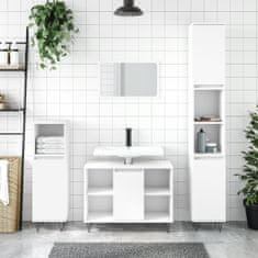 Vidaxl 3dílný set koupelnového nábytku bílý kompozitní dřevo