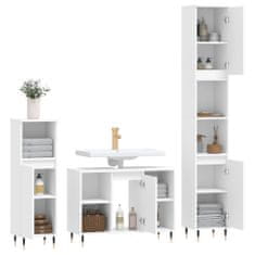 Vidaxl 3dílný set koupelnového nábytku bílý kompozitní dřevo