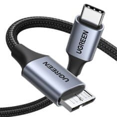 Ugreen USB C - Micro USB B 3.0 5Gb/s 3A - 2m - kabel Ugreen US565 - Šedý KP27728