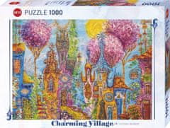 Heye Puzzle Charming Village: Růžové stromy 1000 dílků