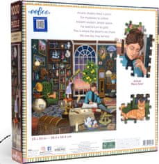 eeBoo Čtvercové puzzle Knihovna alchymisty 1000 dílků