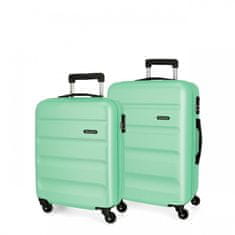 Joummabags Sada ABS cestovních kufrů ROLL ROAD FLEX Turquesa, 55-65cm, 584956B