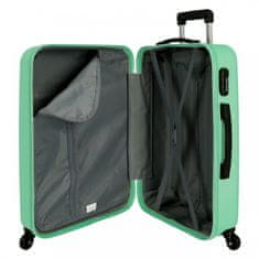 Joummabags Sada ABS cestovních kufrů ROLL ROAD FLEX Turquesa, 55-65cm, 584956B