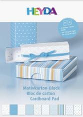 HEYDA Blok barevných papírů A4 - modrý mix 20 listů