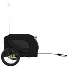 Petromila Vozík za kolo pro psa černý oxfordská tkanina a železo
