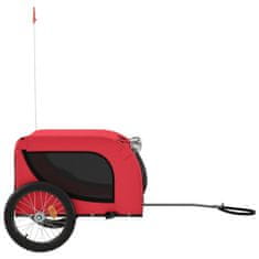 Petromila Vozík za kolo pro psa červený a černý oxfordská tkanina/železo