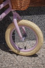 Isabelle Rose Dětské odrážedlo balanční kolo v pastelově růžové barvě s košíkem