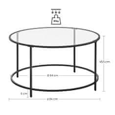 Artenat Konferenční stolek Rion, 84 cm, černá