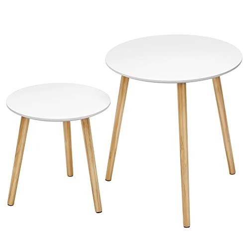 Artenat Odkládací stolek Nesty (SET 2 ks), 45 cm, bílá