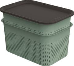 Rotho set box + víko BRISEN 2× 4,5 l, zelený