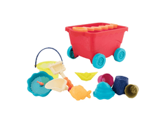 B. Toys Vozík s hračkami na písek červený