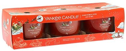 Yankee Candle sada votivních svíček ve skle 3 ks Christmas Eve