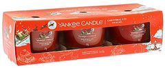 Yankee Candle sada votivních svíček ve skle 3 ks Christmas Eve