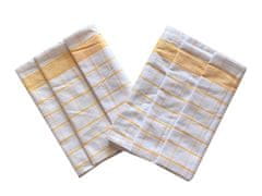 Svitap J.H.J.  Utěrka Negativ Egyptská bavlna 50x70 cm bílá/žlutá 3 ks