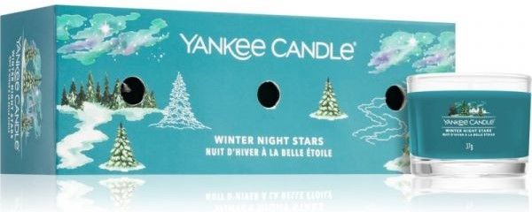 Yankee Candle sada votivních svíček ve skle 3 ks Winter Night Stars