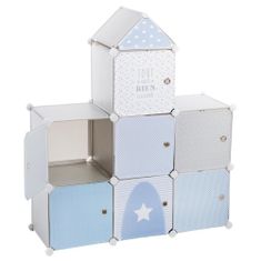 Atmosphera Dětská skříň s poličkami, 94,5 x 32 x 109 cm, modrá