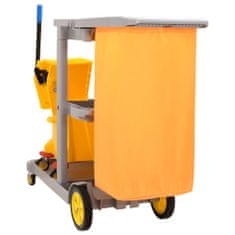 Vidaxl Úklidový vozík s kbelíkem na mop polypropylen