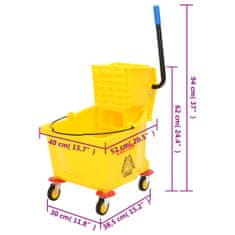 shumee Úklidový vozík s kbelíkem na mop polypropylen