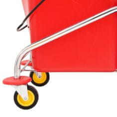 shumee Úklidový vozík s kbelíky a ždímačkou PP a chromovaná ocel