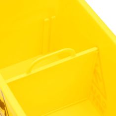 shumee Kbelík na mop se ždímačkou a kolečky žlutý 20 l polypropylen