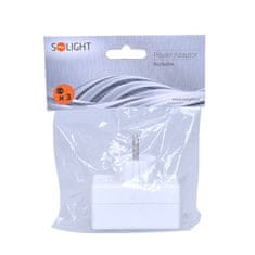 Solight  Zásuvka rozbočovací P81 3 x 230V/2,5A pro ploché vidlice, bílá