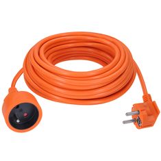  Prodlužovací kabel 230V/10A - 10m, 1 zásuvka, 3 x 1mm, IP20, oranžový