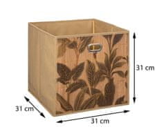 Dekorstyle Úložný box Flower Bamboo 31x31 cm