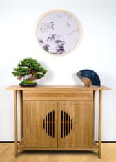 Bondek Asijský obraz v dřevěném rámu pr. 60 cm - Dvě volavky