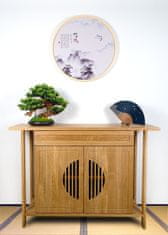 Bondek Asijský obraz v dřevěném rámu pr. 60 cm - Dvě volavky