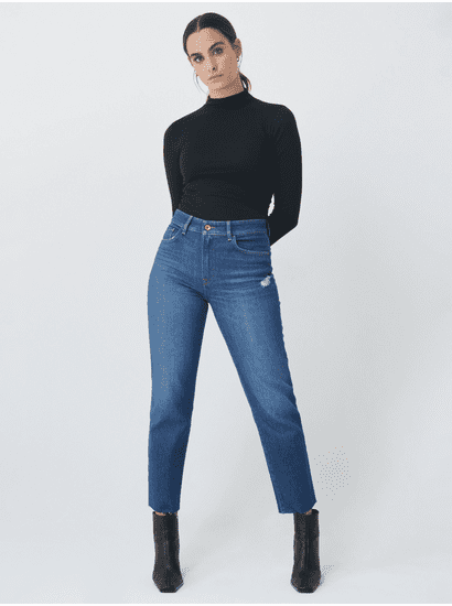 Salsa Collection Tmavě modré dámské zkrácené straight fit džíny Salsa Jeans
