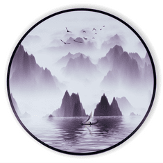 Bondek Asijský obraz v rámu pr. 60 cm - Horské jezero