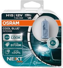 Osram OSRAM H15 12V 15/55W PGJ23t-1 Cool Blue INTENSE NextGeneration 3700K plus 100procent 2ks 64176CBN-HCB