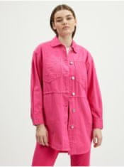 ONLY Tmavě růžová dámská oversize košilová bunda ONLY Drew XS