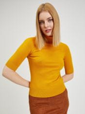 Orsay Žlutý dámský svetr s krátkým rukávem ORSAY XL