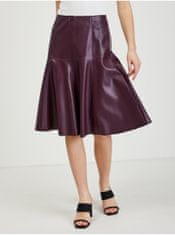 Orsay Vínová dámská koženková sukně ORSAY L