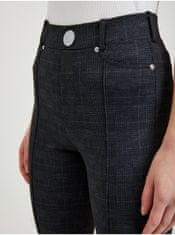 Orsay Tmavě šedé dámské kárované kalhoty ORSAY L