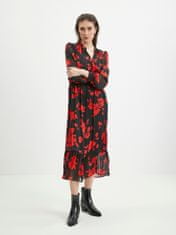 Orsay Červeno-černé dámské květované šaty ORSAY XL