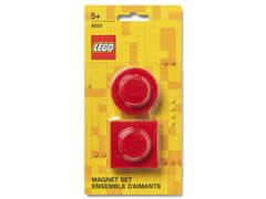 sarcia.eu Sada dvou červených magnetů ve tvaru kostek LEGO Uniwersalny