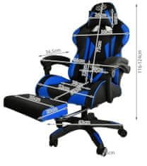 InnoVibe Herní židle Malatec modro-černá