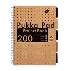 Pukka Pad Spirálový sešit "Kraft Project Book", A4, linkovaný, 100 listů, 9566-KRA