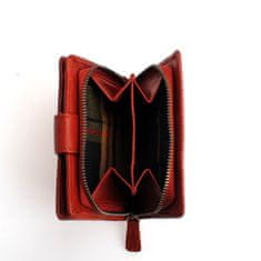 Divoký býk Malá červená kožená peněženka se zápinkou DIVOKY BYK