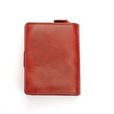 Divoký býk Malá červená kožená peněženka se zápinkou DIVOKY BYK