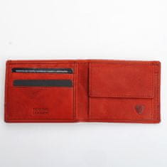 Divoký býk Malá červená kožená peněženka DIVOKY BYK