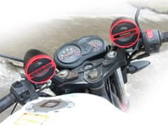 CARCLEVER Zvukový systém na motocykl, skútr, ATV s FM, USB, BT, barva červená/černá (rsm103r)